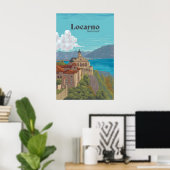 Locarno Schweiz Reiseplakat Poster (Heimbüro)