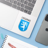 Locarno Wappen, Schweiz Aufkleber (Laptop mit iPhone)