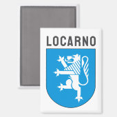 Locarno Wappen, Schweiz Magnet (Vorderseite/Rückseite)