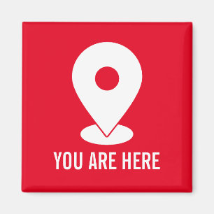 Location Button - Sie sind hier ein modernes Desig Magnet