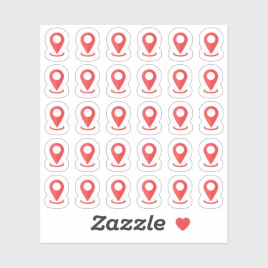 Location Marker Reiseroute Plan Aufkleber (Blatt)