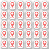 Location Marker Reiseroute Plan Aufkleber (Vorderseite)