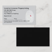 Location Mobile Fingerprinting Services Terminkarte (Vorne/Hinten)