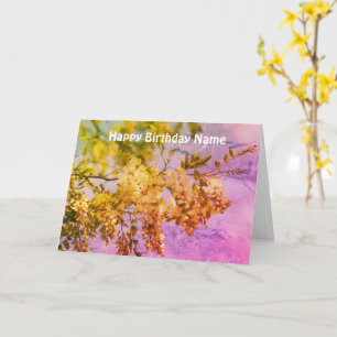 Locations Blüten Art Personalisiert Geburtstagskar Karte