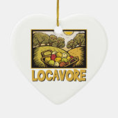 Locavore langsame Nahrung Keramik Ornament (Hinten)