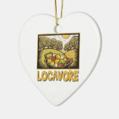 Locavore langsame Nahrung Keramik Ornament (Links)