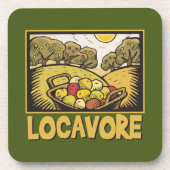 Locavore Slow Food Getränkeuntersetzer (Vorderseite)