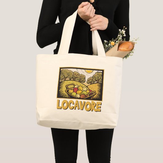 Locavore Slow Food Jumbo Stoffbeutel (Vorderseite (Produkt))
