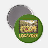 Locavore Slow Food Magnet (Vorderseite/Rückseite)