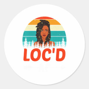 Locd Af Black Pride Geschichte Monat Black Afro Gi Runder Aufkleber