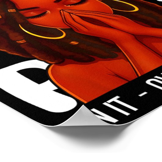 Loc'd Black Woman Pray On It Throught It Over It C Poster (Ecke)