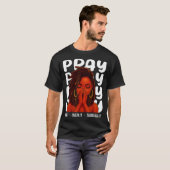 Loc'd Black Woman Pray On It Throught It Over It C T-Shirt (Vorne ganz)