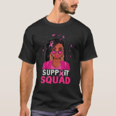 Loc'd Hair Black Women African Support Squad Breas T-Shirt (Vorderseite)