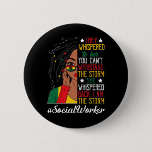 Loc'd Hair Black Women Sozialarbeiterin Junetezehn Button