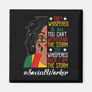 Loc'd Hair Black Women Sozialarbeiterin Junetezehn Magnet