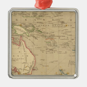 L'Oceanie en 1841 Silbernes Ornament