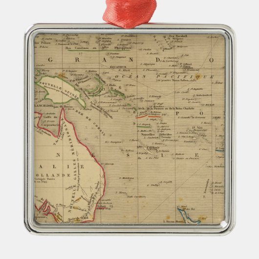 L'Oceanie en 1841 Silbernes Ornament (Vorne)