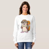Loch als Wanderer mit Gepäck Sweatshirt (Vorne ganz)