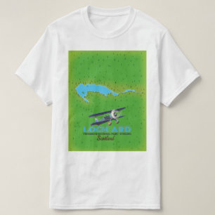Loch Ard Trossachs Nationalpark, Stirling Karte T-Shirt