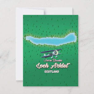 Loch-Arklet-Karte Schottland Vintage-Karte