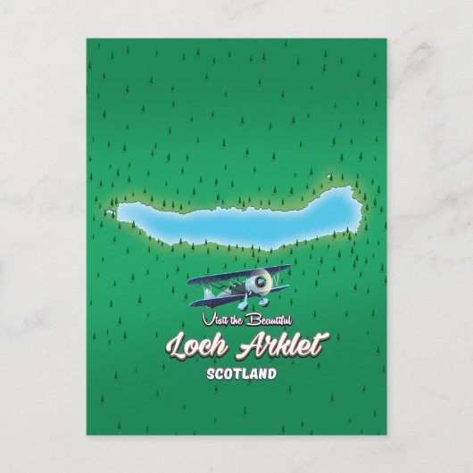 Loch Arklet Map Schottland Vintage Karte (Vorderseite)