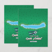 Loch Arklet Map Schottland Vintage Karte (Vorne/Hinten)