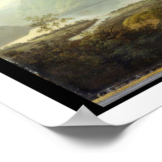 Loch Awe, Argyllshire, c.1780-1800 (Öl auf Leinwan Poster (Ecke)