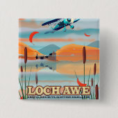 Loch Awe Scotland Reiseplakat Button (Vorderseite)
