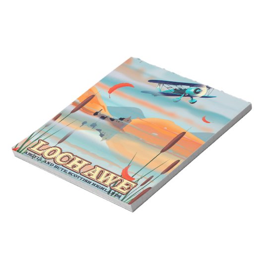 Loch Awe Scotland Reiseplakat Notizblock (Rotiert)