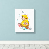 Loch bei Regen mit Regentropfen Leinwanddruck (Insitu (Holzboden))