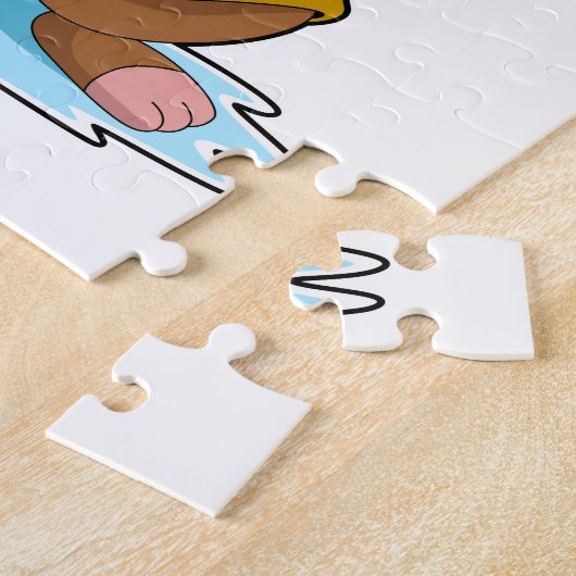 Loch bei Regen mit Regentropfen Puzzle (Seite)