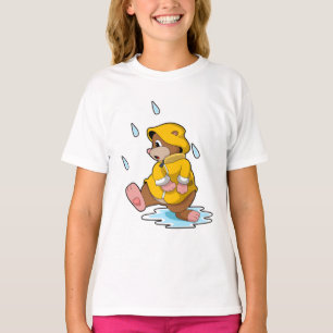 Loch bei Regen mit Regentropfen T-Shirt