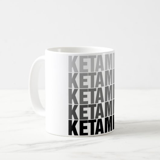 Loch des Ketamine-K Kaffeetasse (Vorderseite Links)