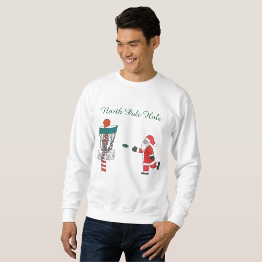 Loch-Disc-Golfsweatshirt Weihnachtsmanns Nordpol Sweatshirt (Vorne ganz)