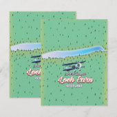 Loch Earnmap Scotland Vintage Karte (Vorne/Hinten)