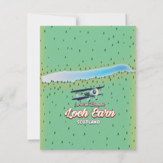 Loch Earnmap Scotland Vintage Karte