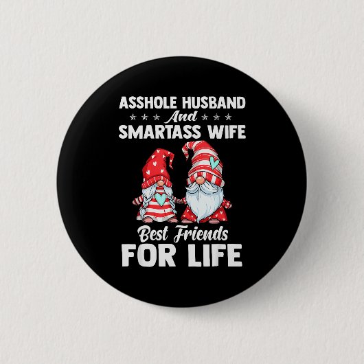Loch-Ehemann und intelligente Ehefrau beste Freund Button (Vorderseite)