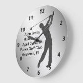 Loch--ein Im Golf-lebenslustigen Typ kundengerecht Große Wanduhr (Winkel)