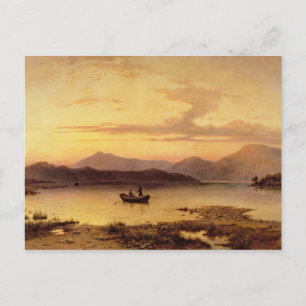 Loch Etive, aus Bonawe - Abend, 1875 (Öl auf ca. Postkarte