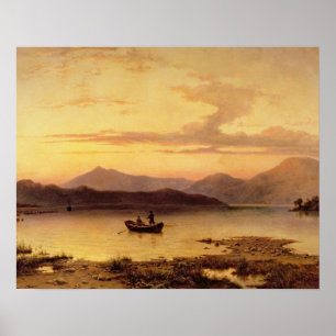 Loch Etive, von Bonawe - Abend, 1875 (Öl auf Ca Poster
