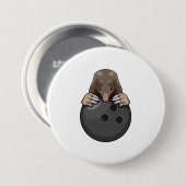 Loch im Bowling mit Bowlingball Button (Vorne & Hinten)