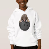 Loch im Bowling mit Bowlingball Hoodie (Vorderseite)