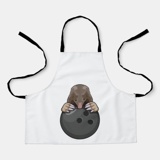 Loch im Bowling mit Bowlingball Schürze (Vorderseite)