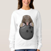 Loch im Bowling mit Bowlingball Sweatshirt (Vorderseite)
