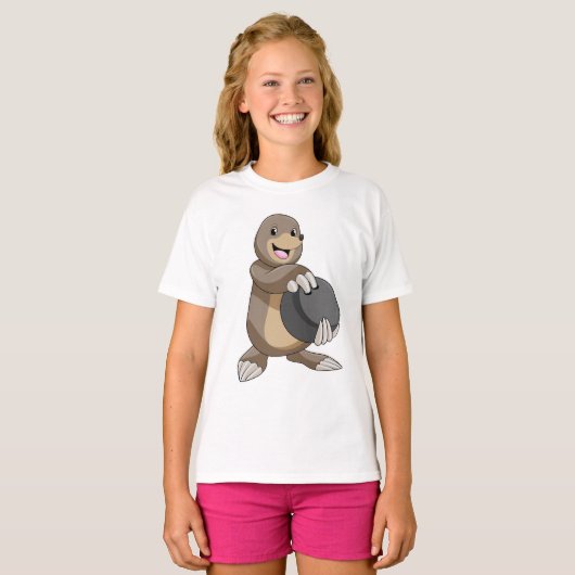 Loch im Bowling mit Bowlingball T-Shirt (Vorne ganz)