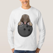Loch im Bowling mit Bowlingball T-Shirt (Vorderseite)