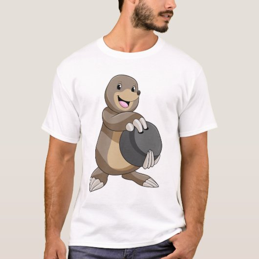 Loch im Bowling mit Bowlingball T-Shirt (Vorderseite)