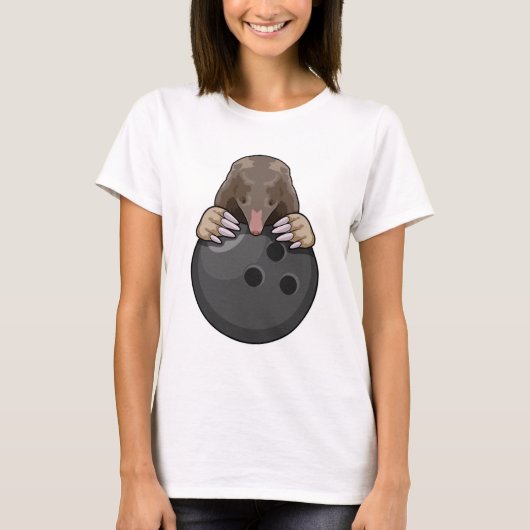 Loch im Bowling mit Bowlingball T-Shirt (Vorderseite)