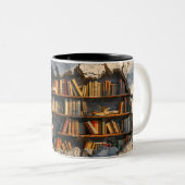 Loch in der virtuellen Bibliothek 3D wie Zweifarbige Tasse (VorderseiteRechts)