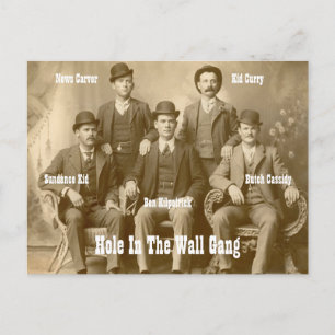 Loch in der Wall Gang Butch Cassidy & Sundance Kid Postkarte